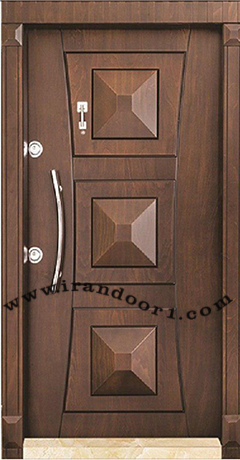 درب ضد سرقت سه قاب هرمی همراه روکوب