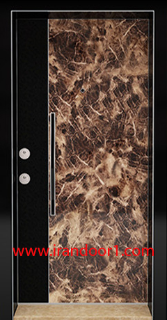 درب مدرن شیشه ای +هایگلس طرح سنگ