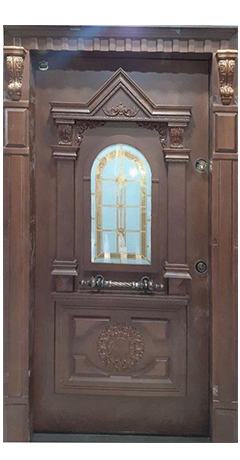 درب ضد سرقت منبت تاوریژ شیشه خور همراه روکوب