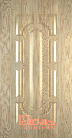 درب داخلی ساختمان ملامینه کسری-ساده-بلوط-کرم