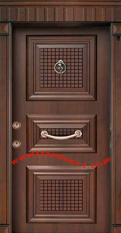 درب ضد سرقت سه قاب شطرنجی بدون روکوب